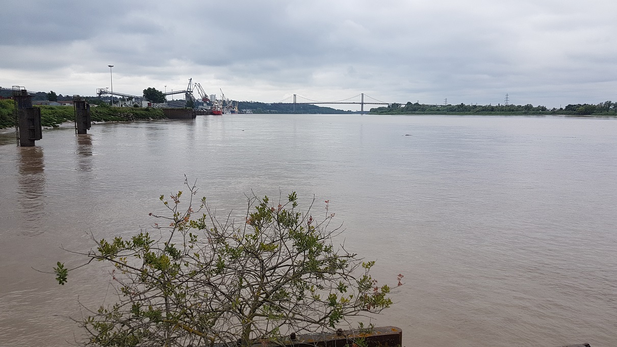 Vue sur la Garonne et le pont d'Aquitaine (Crédits Shom, 3 juin 2019)