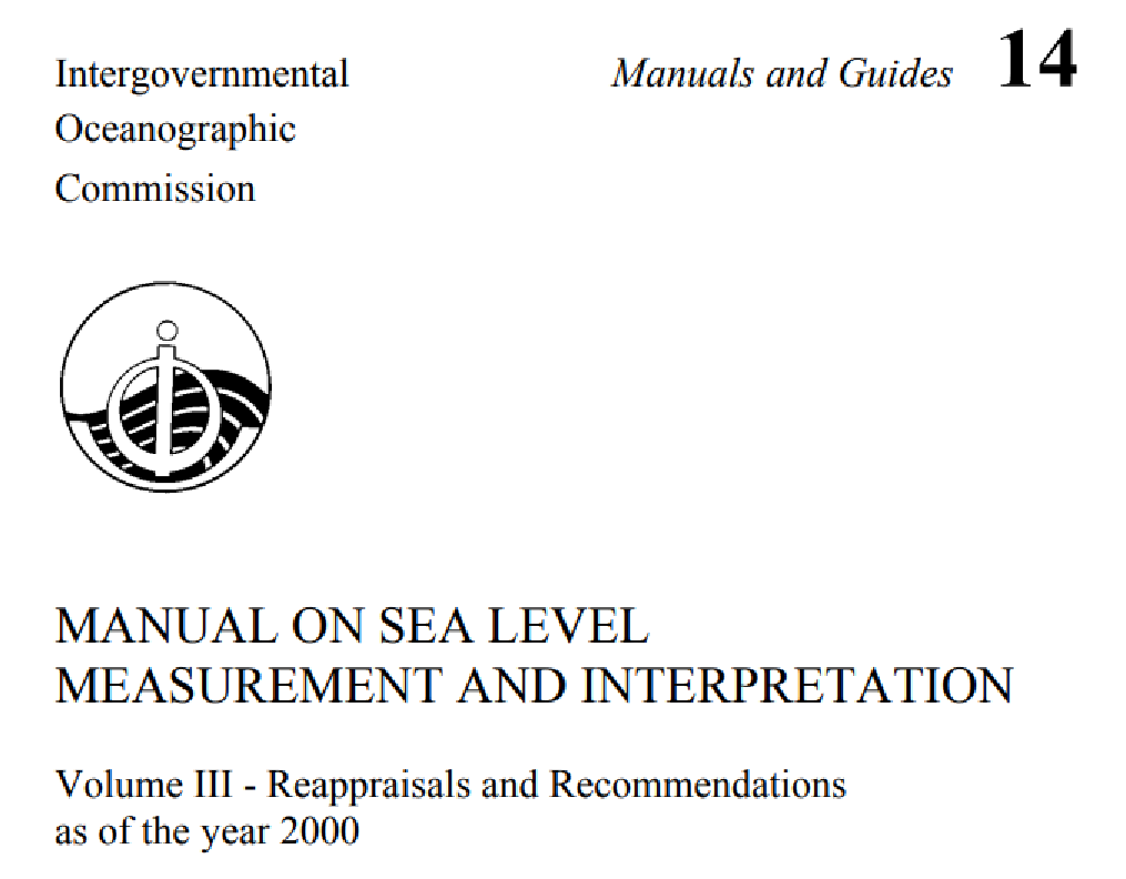 MANUAL ON SEA LEVEL MEASUREMENT AND INTERPRETATION