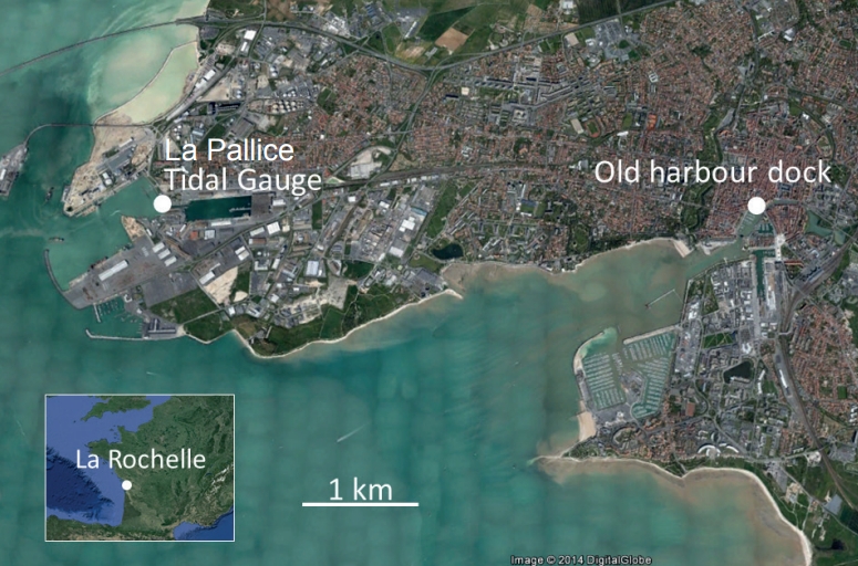 Study site and water level data localisation