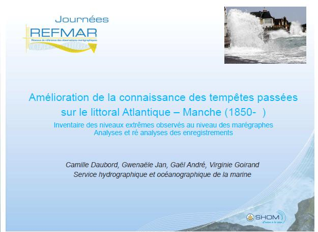 Amélioration de la connaissance des tempêtes passées sur le littoral Atlantique – Manche (160 ans analysés depuis 1850)