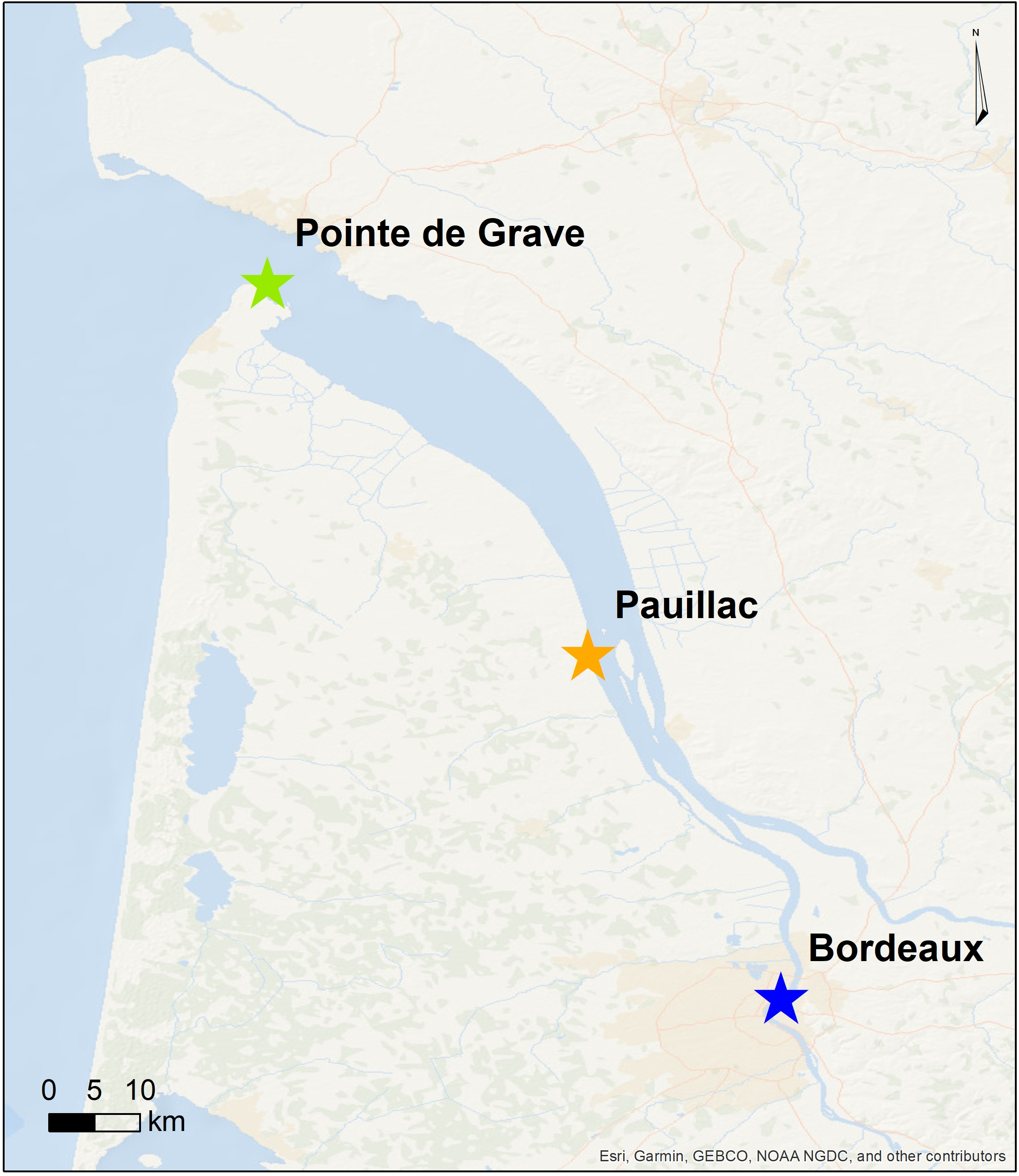 Localisation des trois stations à reconstruire.