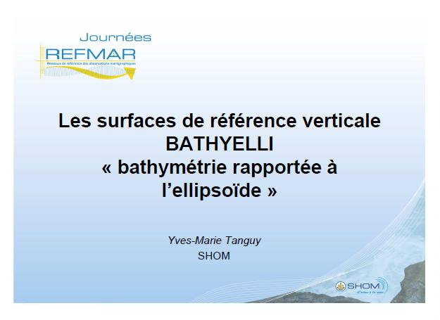 Les références verticales maritimes projet BATHYELLI
