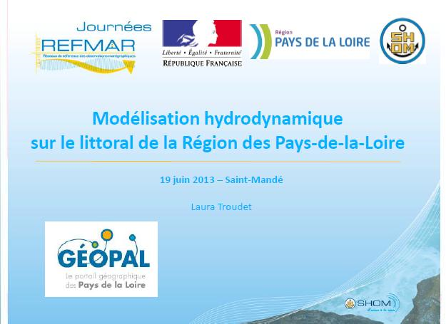 Modélisation hydrodynamique sur le littoral de la Région des Pays-de-la-Loire