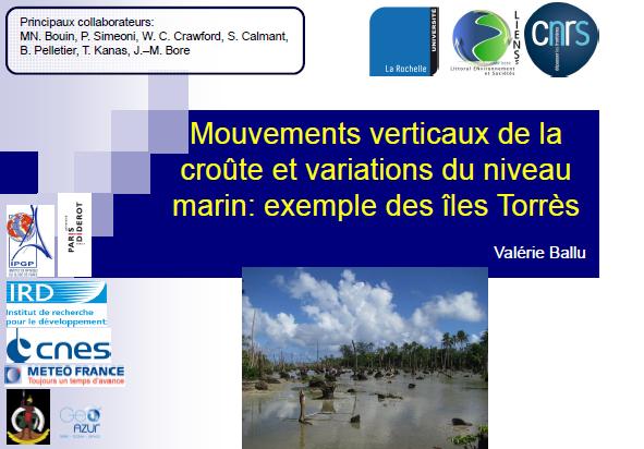 Mouvements verticaux de la croûte et montée du niveau marin