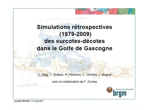 Simulations rétrospectives (1979-2009) des surcotes-décotes dans le Golfe Gascogne