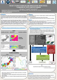 Use of T-UGOm to simulate the Seine Estuary water stocks validation of  SWOT-AirSWOT mission.