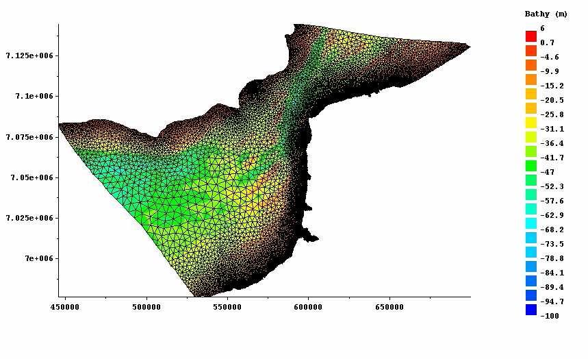 Modélisation numérique : maillage du golfe normand-breton