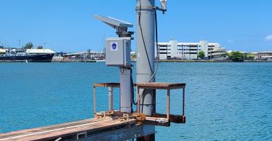 Observatoire marégraphique de Papeete (Crédits UHSLC, Nikolai Turetsky, janvier 2025)