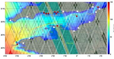 Turki&al_2025 localisation des instruments de mesure dans la Manche dont stations marégraphiques