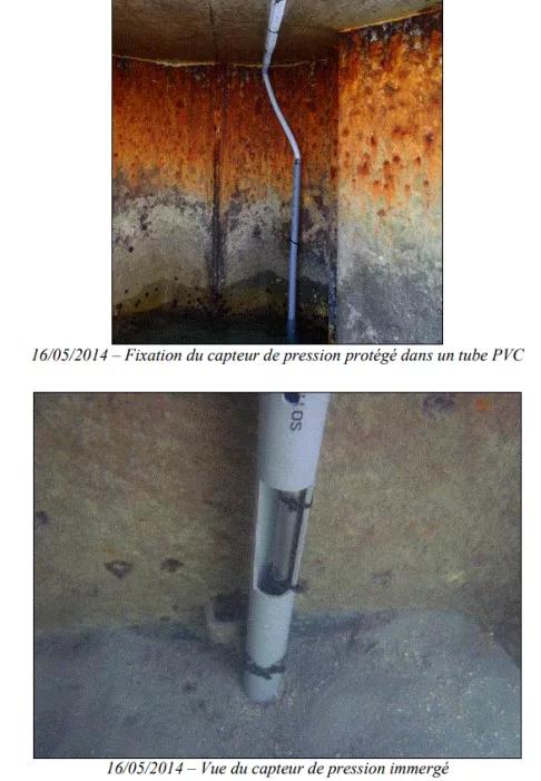 Tube PVC contenant le capteur de pression